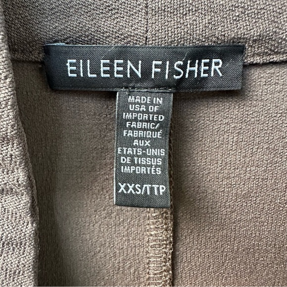 EILEEN FISHER Washable Stretch Crepe Gray Kimono Jacket - Picture 6 of 11